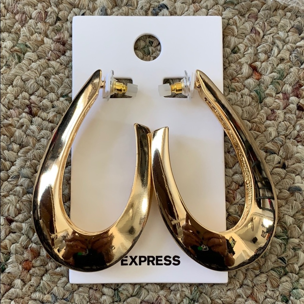 Gold hoop earrings